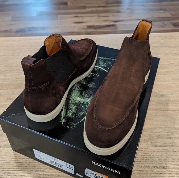 Magnanni Shoes Mens Magnanni Pavio Suede Chelsea Boots Brown